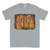 Heather Grey christmas reindeers leopard background Classic Tee - BarkalooDesign