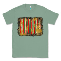 Sage christmas reindeers leopard background Classic Tee - BarkalooDesign