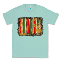 Seafoam christmas reindeers leopard background Classic Tee - BarkalooDesign