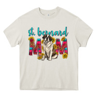 Cream western st bernard mom Heavy Core Tee - texasbilliewilder