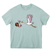 Arona stork with black baby girl Heavy Core Tee - BarkalooDesign