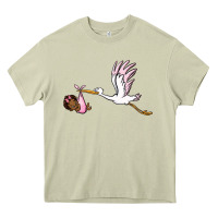 Mossy stork with black baby girl Heavy Core Tee - BarkalooDesign
