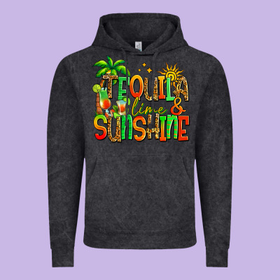 Tequila Lime And Sunshine Summer Vintage Hoodie Designed By Jasminsmagicworld