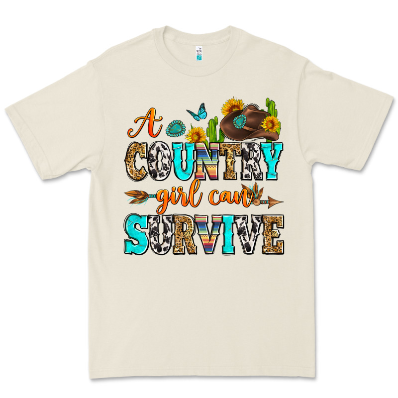 A Country Girl Can Survive Premium Tee by Zillion Design Studio | Teevron
