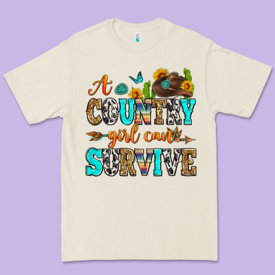 A Country Girl Can Survive Premium Tee Designed By Zillion Design Studio