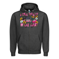 Charcoal Heather i can totally make that Zipper Hoodie - MaliasSmallBusiness