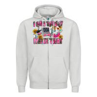 Dove Grey i can totally make that Zipper Hoodie - MaliasSmallBusiness