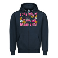 Navy i can totally make that Zipper Hoodie - MaliasSmallBusiness
