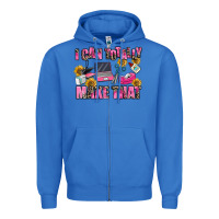 True Royal i can totally make that Zipper Hoodie - MaliasSmallBusiness