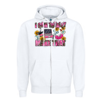 White i can totally make that Zipper Hoodie - MaliasSmallBusiness