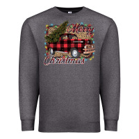 Charcoal Heather Merry Christmas Truck Premium Sweatshirt - Bettercallsaul