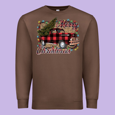 Merry Christmas Truck Premium Sweatshirt Designed By Bettercallsaul