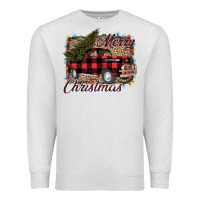 Oatmeal Heather Merry Christmas Truck Premium Sweatshirt - Bettercallsaul