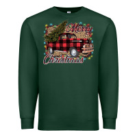 Sports Green Merry Christmas Truck Premium Sweatshirt - Bettercallsaul