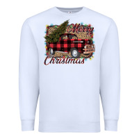 White Merry Christmas Truck Premium Sweatshirt - Bettercallsaul