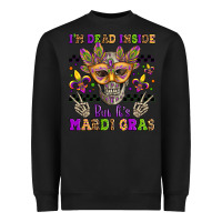 Black i'm dead inside but it's mardi gras Heavyweight Sweatshirt - Jasminsmagicworld