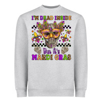 Heather Grey i'm dead inside but it's mardi gras Heavyweight Sweatshirt - Jasminsmagicworld