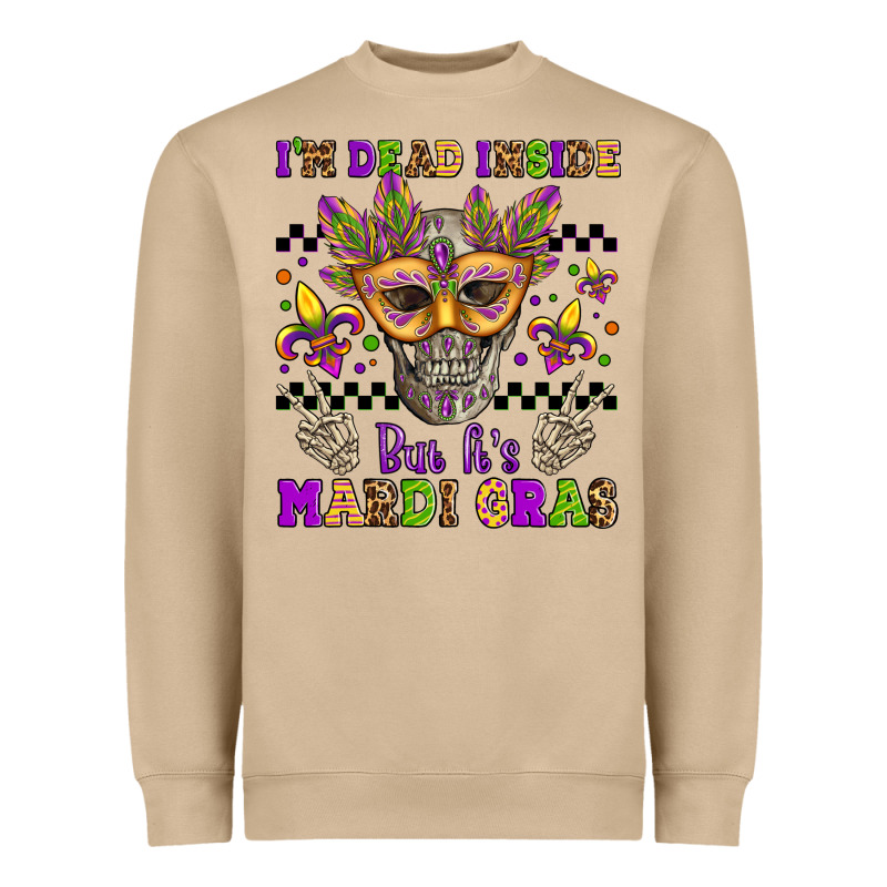 I'm Dead Inside But It's Mardi Gras Heavyweight Sweatshirt by Jasminsmagicworld | Teevron
