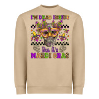 Mushroom i'm dead inside but it's mardi gras Heavyweight Sweatshirt - Jasminsmagicworld