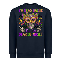 Navy i'm dead inside but it's mardi gras Heavyweight Sweatshirt - Jasminsmagicworld