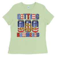 Matcha getting star spangled hammared Ladies Tee - texasbilliewilder