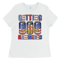 White getting star spangled hammared Ladies Tee - texasbilliewilder