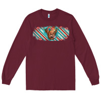 Burgundy cow floral Long Sleeve Tee - JahusDesignShop