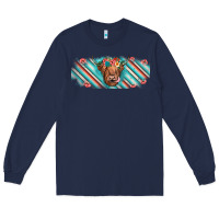 Navy cow floral Long Sleeve Tee - JahusDesignShop