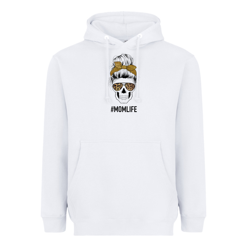 Glitter Patterned Leopard Mom Skull Heavyweight Hoodie by Bettercallsaul | Teevron