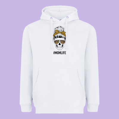 Glitter Patterned Leopard Mom Skull Heavyweight Hoodie Designed By Bettercallsaul