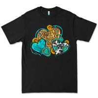 Black western turquoise hearts Premium Tee - Zillion Design Studio