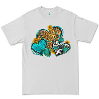 Dove Grey western turquoise hearts Premium Tee - Zillion Design Studio