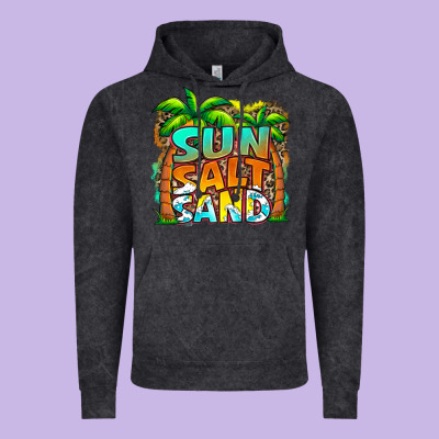 Sun Salt Sand Summer Vintage Hoodie Designed By Jasminsmagicworld