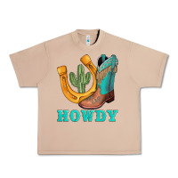 Burro howdy turquoise cowboy boots horseshoe Urban Heavy Tee - AdoDesignShop