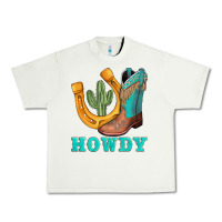 Pistachio howdy turquoise cowboy boots horseshoe Urban Heavy Tee - AdoDesignShop