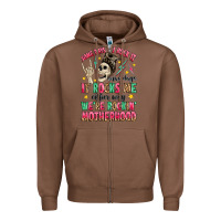 Chestnut some days i rock it some days it rocks me Zipper Hoodie - MaliasSmallBusiness