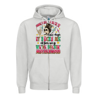 Dove Grey some days i rock it some days it rocks me Zipper Hoodie - MaliasSmallBusiness