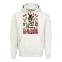 Oatmeal Heather some days i rock it some days it rocks me Zipper Hoodie - MaliasSmallBusiness