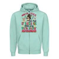 Seafoam some days i rock it some days it rocks me Zipper Hoodie - MaliasSmallBusiness