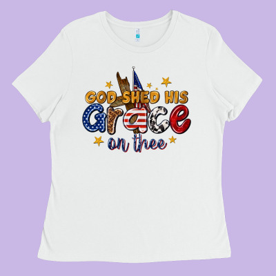 God Shed His Grace On Thee Ladies Tee Designed By Texasbilliewilder
