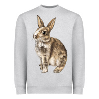 Heather Grey Rabbit Heavyweight Sweatshirt - LillyAllenDesigns