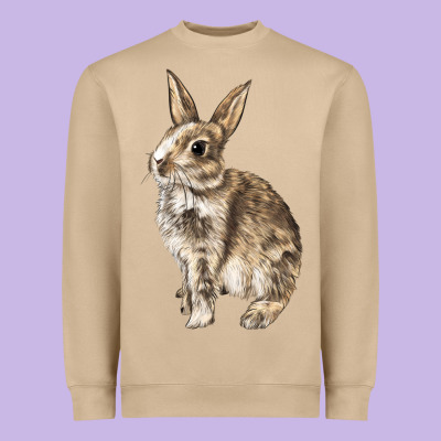 Rabbit Heavyweight Sweatshirt Designed By Lillyallendesigns