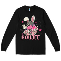 Black boujee checkered easter bunny egg trending Long Sleeve Tee - MaliasSmallBusiness