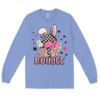 Colony Blue boujee checkered easter bunny egg trending Long Sleeve Tee - MaliasSmallBusiness