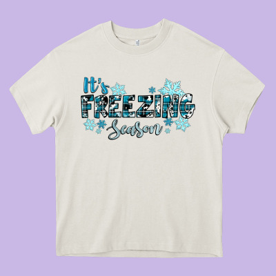 It's Freezing Season Winter Heavy Core Tee Designed By Ranaportraitstore