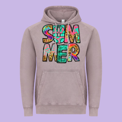 Summer Leopard Tie Dye Vintage Hoodie Designed By Jasminsmagicworld