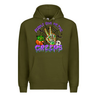 Army Green people give me the creeps Premium Hoodie - NancyCooperArtShop