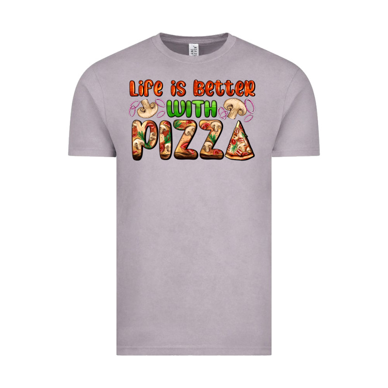 Life Is Better With Pizza Vintage Tee by AdoDesignShop | Teevron