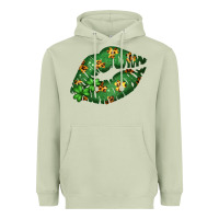 Matcha Green and Leopard Patterned Irish Day Lips Heavyweight Hoodie - Bettercallsaul