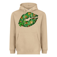 Mushroom Green and Leopard Patterned Irish Day Lips Heavyweight Hoodie - Bettercallsaul